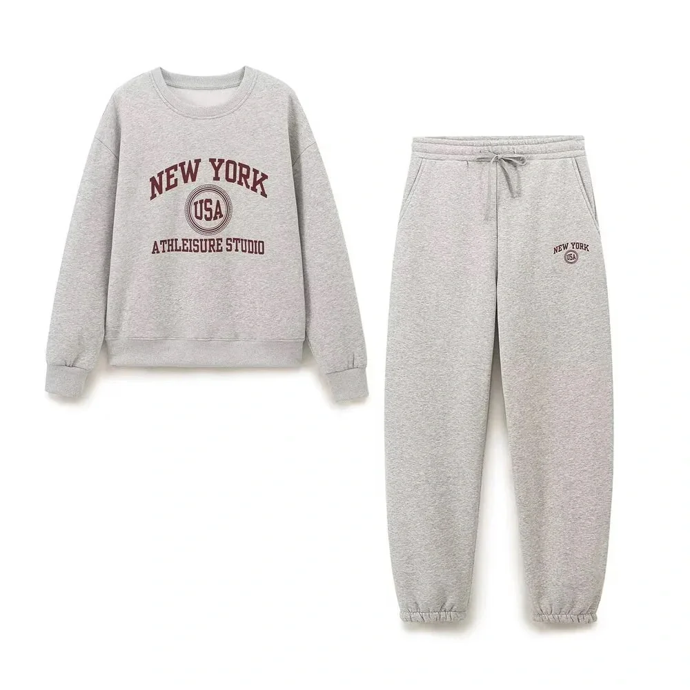 New York Athleisure Sweatshirt and Sweatpants Set - Picture 1 of 1